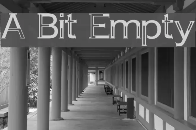 A Bit Empty フォント examples