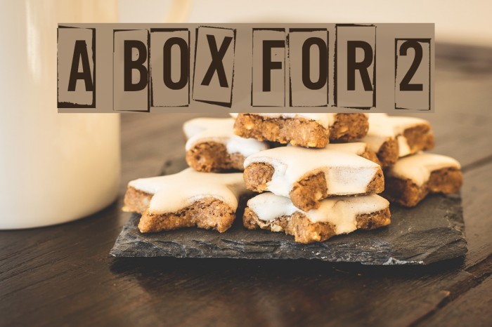 A Box For 2 Font examples