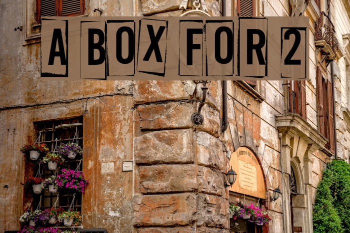 A Box For 2 フォント examples