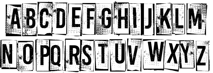 A Box For 3 Font LOWERCASE