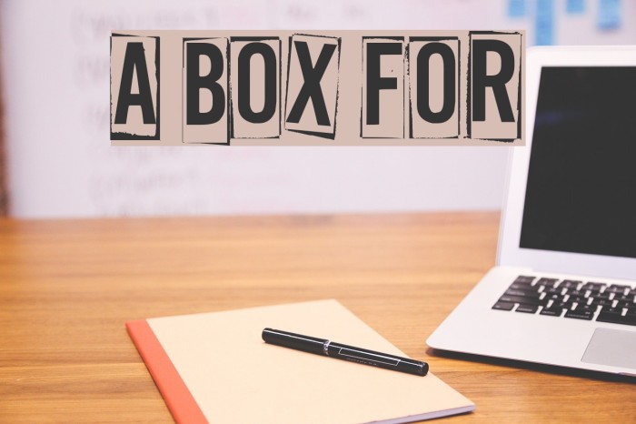 A Box For Font examples