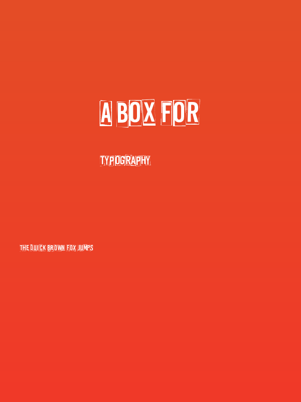 A Box For Poster
