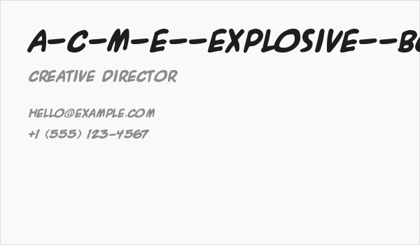 A-C-M-E--Explosive--Bold Business Card