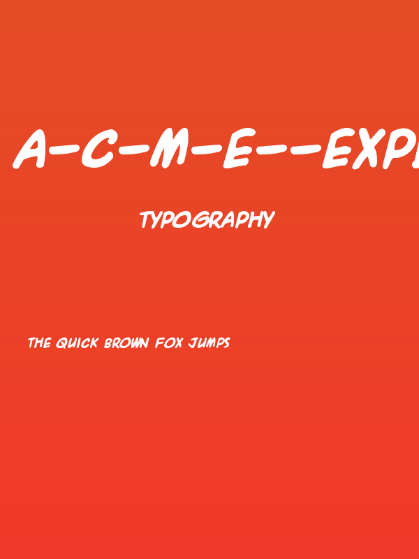 A-C-M-E--Explosive--Bold Poster