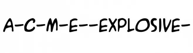 A-C-M-E--Explosive-  font caratteri gratis
