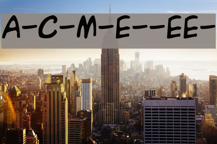A-C-M-E--Explosive- Шрифта examples