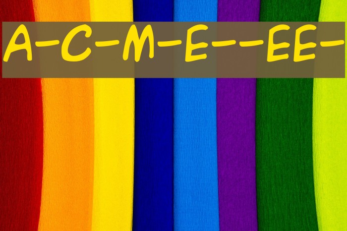 A-C-M-E--Explosive- Шрифта examples