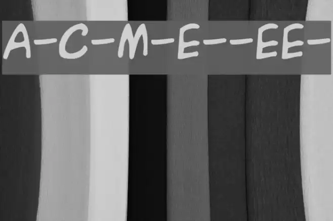 A-C-M-E--Explosive- Schriftart examples