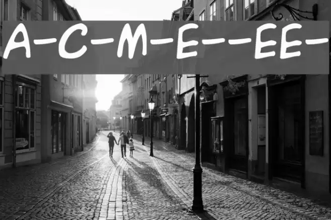 A-C-M-E--Explosive- Schriftart examples