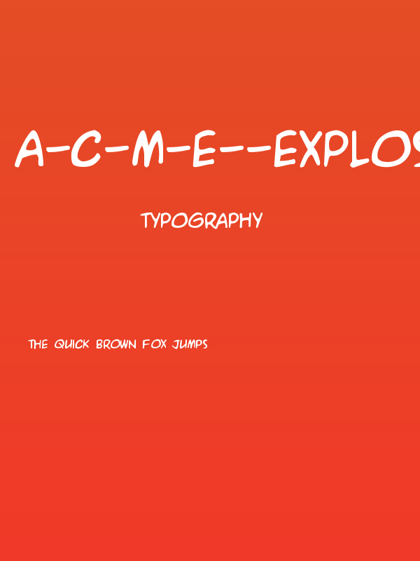 A-C-M-E--Explosive- Poster