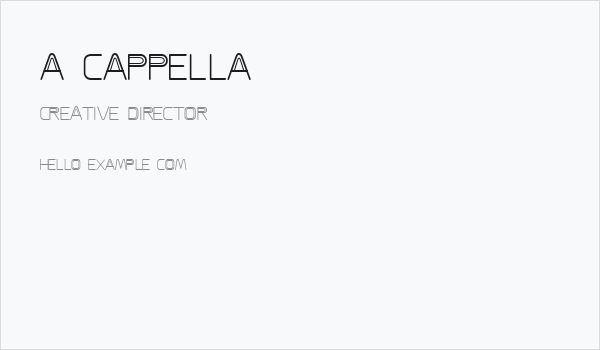 A CAPPELLA Business Card