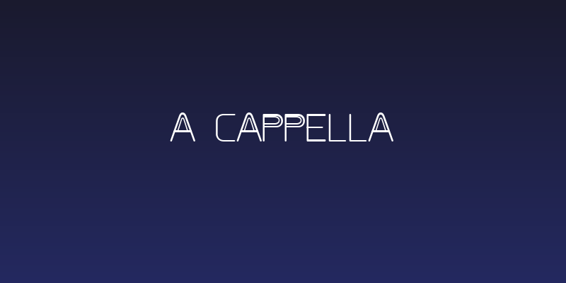 A CAPPELLA Social Header