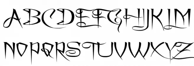 A Charming Font Expanded Caratteri MAIUSCOLE