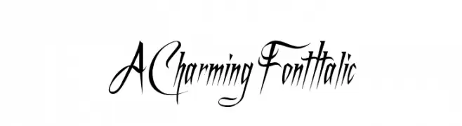A Charming Font Italic  フリーフォントのダウンロード