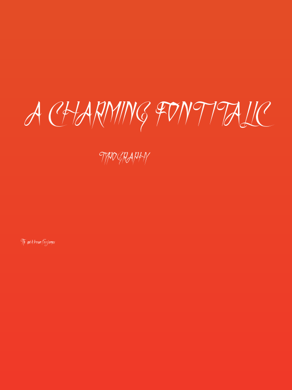 A Charming Font Italic Poster