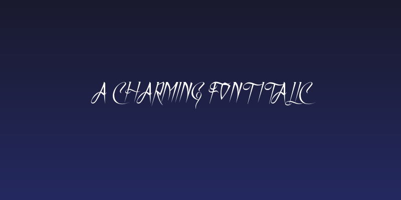 A Charming Font Italic Social Header