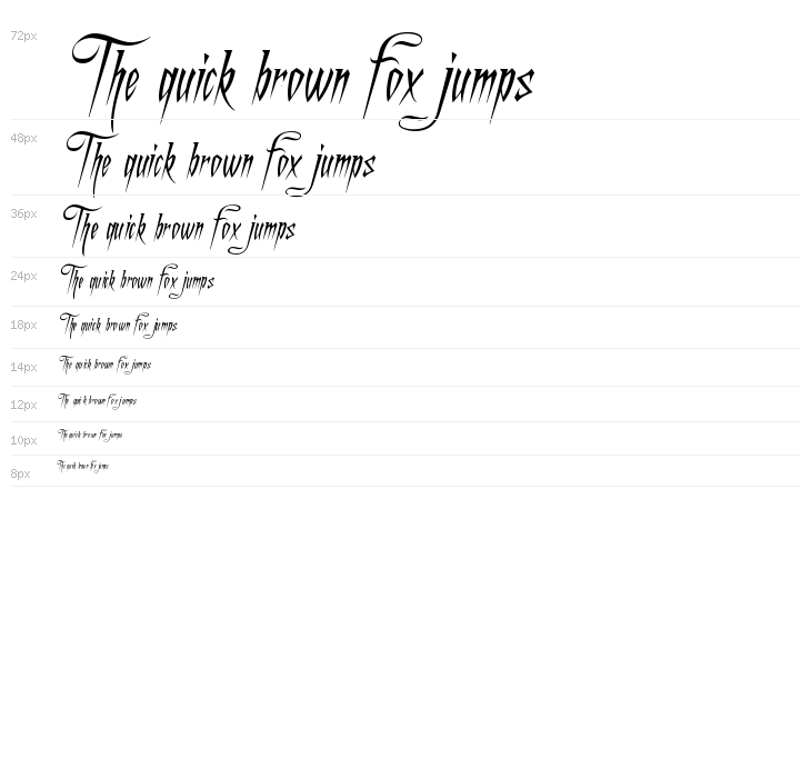 A Charming Font Italic Waterfall