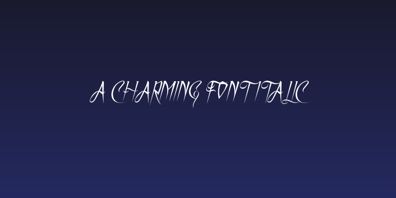 A Charming Font Italic Social Header