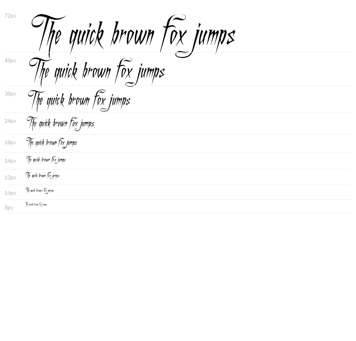 A Charming Font Italic Waterfall