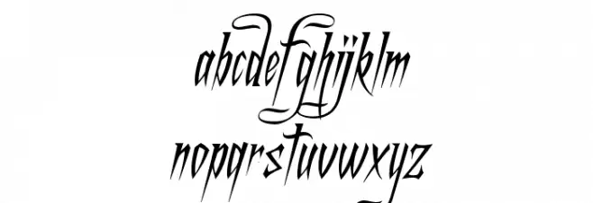 A Charming Font Italic फ़ॉन्ट लोअरकेस