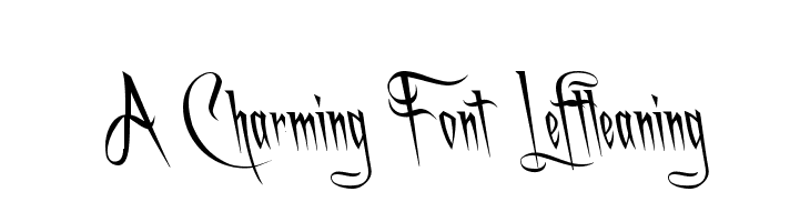 A Charming Font Leftleaning फ़ॉन्ट