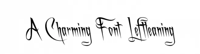 A Charming Font Leftleaning  لخطوط تنزيل