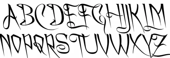 A Charming Font Leftleaning फ़ॉन्ट अपरकेस