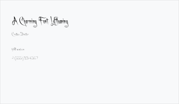 A Charming Font Leftleaning Business Card