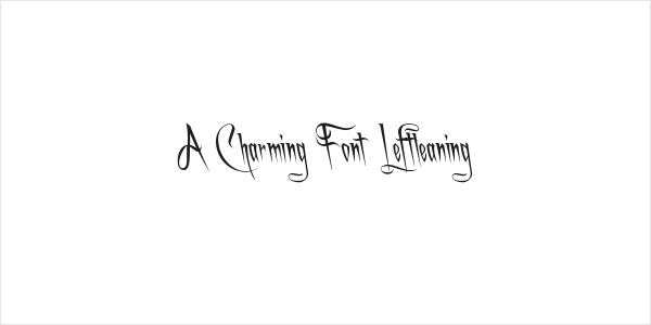 A Charming Font Leftleaning Logo