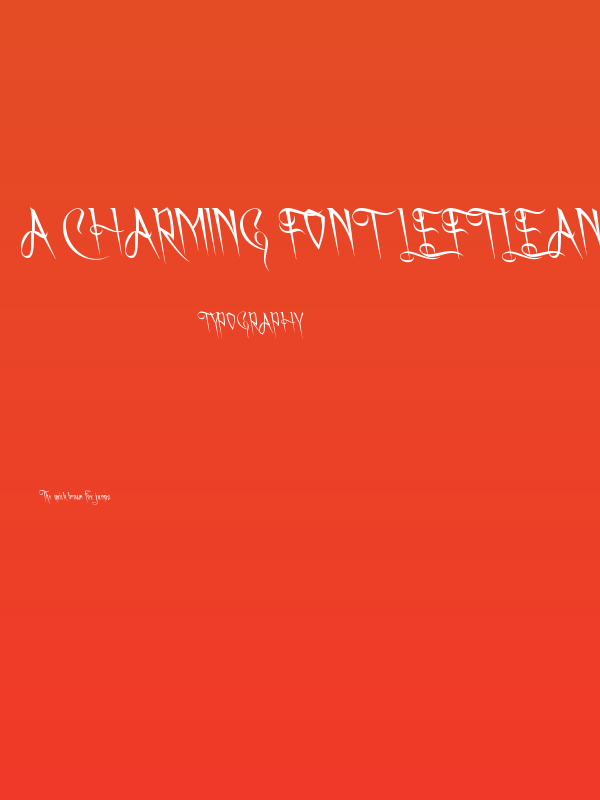 A Charming Font Leftleaning Poster