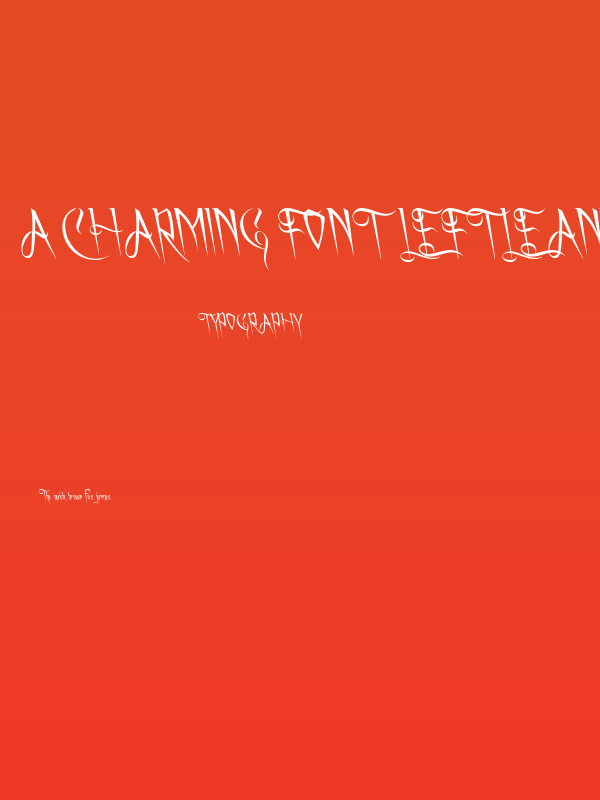 A Charming Font Leftleaning Poster