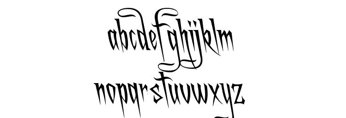 A Charming Font Leftleaning Font LOWERCASE