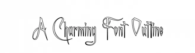 A Charming Font Outline  नि: शुल्क फ़ॉन्ट्स डाउनलोड