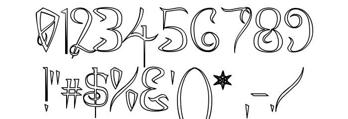 A Charming Font Outline Font OTHER CHARS