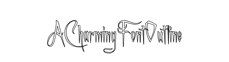 A Charming Font Outline Polices
