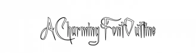 A Charming Font Outline  フリーフォントのダウンロード