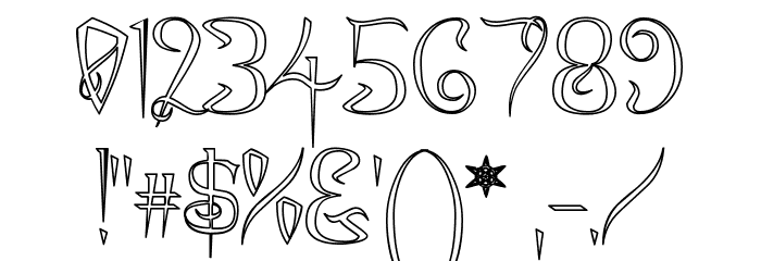 A Charming Font Outline Font OTHER CHARS