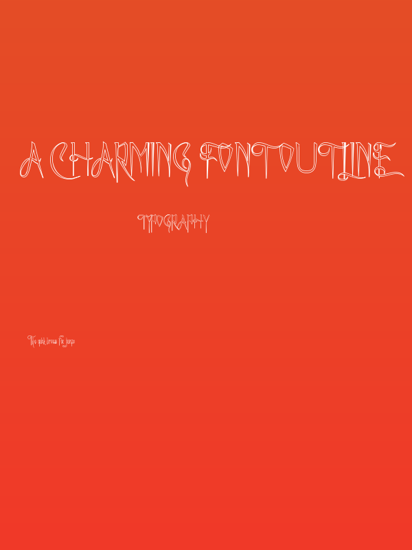 A Charming Font Outline Poster