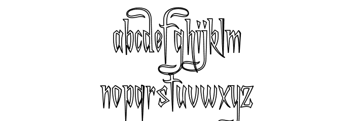 A Charming Font Outline Font LOWERCASE