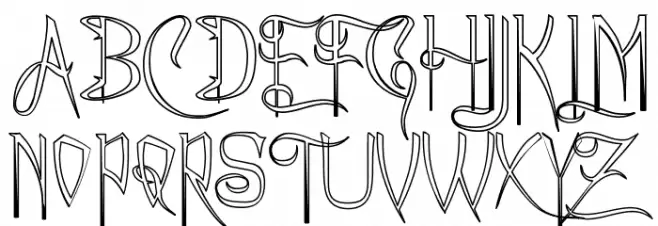 A Charming Font Outline Schriftart Groß