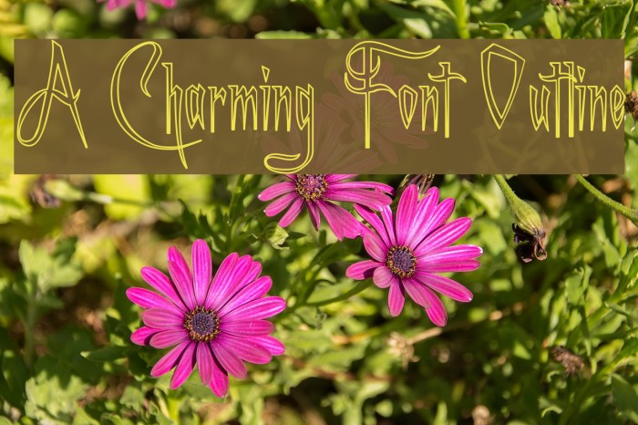 A Charming Font Outline フォント examples