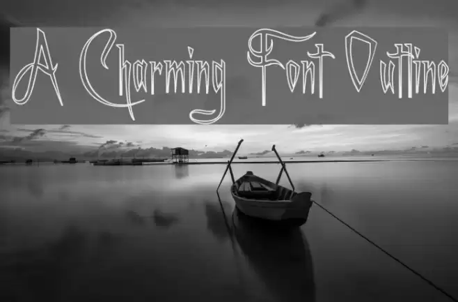 A Charming Font Outline フォント examples