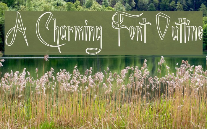 A Charming Font Outline フォント examples