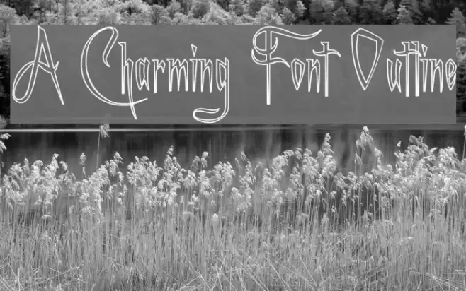 A Charming Font Outline フォント examples