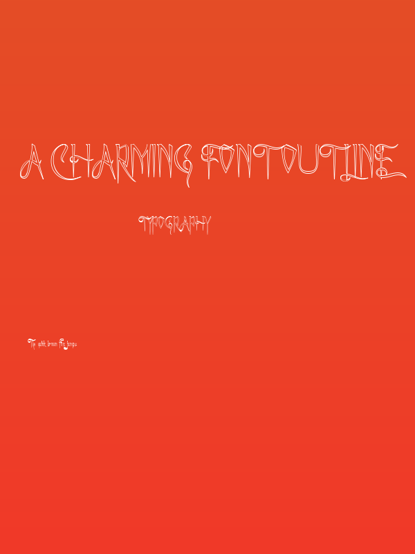 A Charming Font Outline Poster