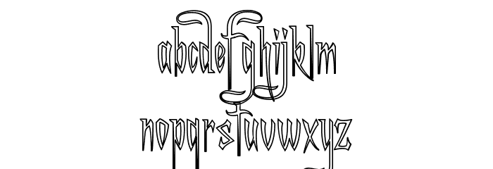 A Charming Font Outline Font LOWERCASE