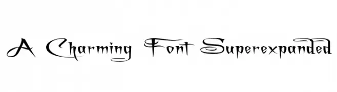 A Charming Font Superexpanded  les polices de caractères gratuit tlcharger