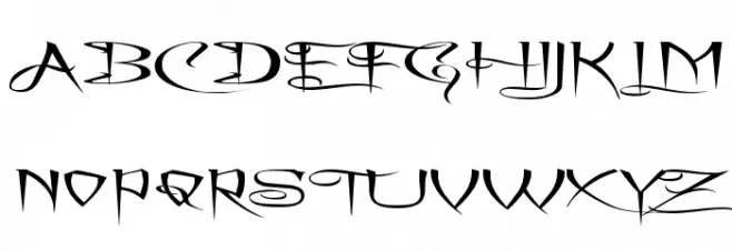 A Charming Font Superexpanded 字体 大写