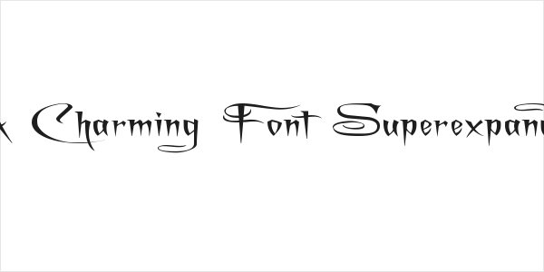 A Charming Font Superexpanded Logo