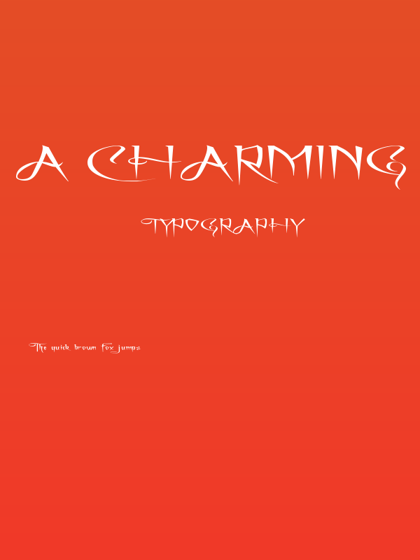 A Charming Font Superexpanded Poster